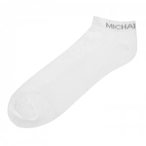 image of Michael Kors Mens 3 Pack Classic Trainer Socks - White