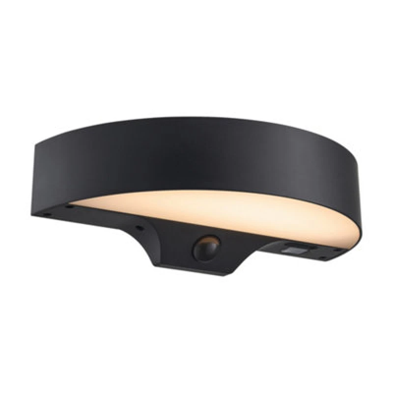 Image of Nordlux Monay Outdoor Wall Light Solar Black Plastic Garden LED IP44 3000k Black Unisex
