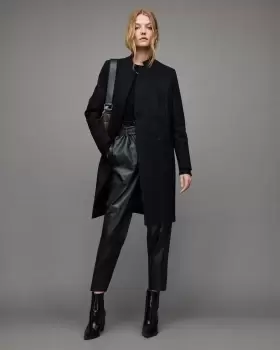 Image of AllSaints Sidney Recycled Wool-Cashmere Blend Coat