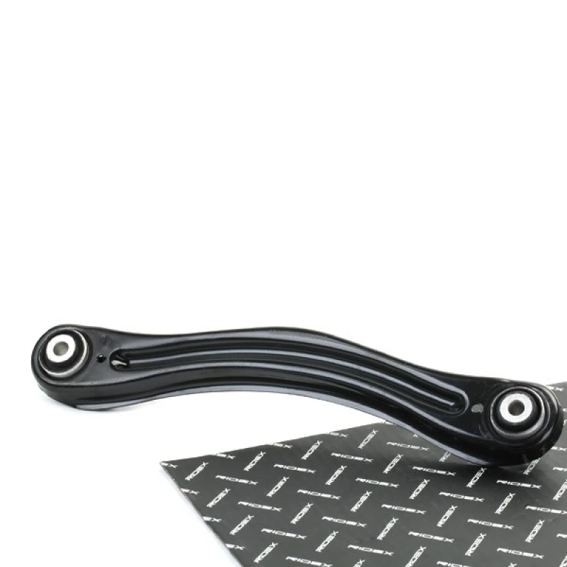Image of RIDEX 273C1619 Suspension arm Control Arm, Sheet Steel, Rear Axle Right, with rubber mount Sheet Steel Track Control Arm (273)