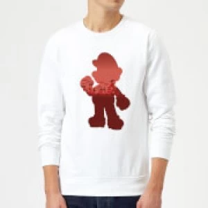 Image of Nintendo Super Mario Mario Silhouette Sweatshirt - White - L