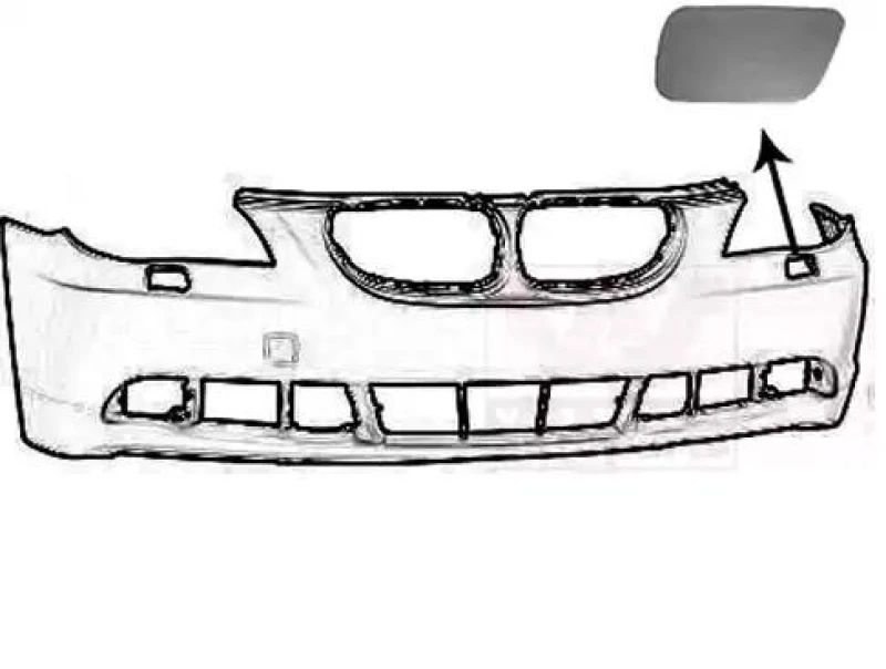 Image of VAN WEZEL 0655487 Cover, bumper Left Front, for headlamp cleaning system Cover,bumper (20)