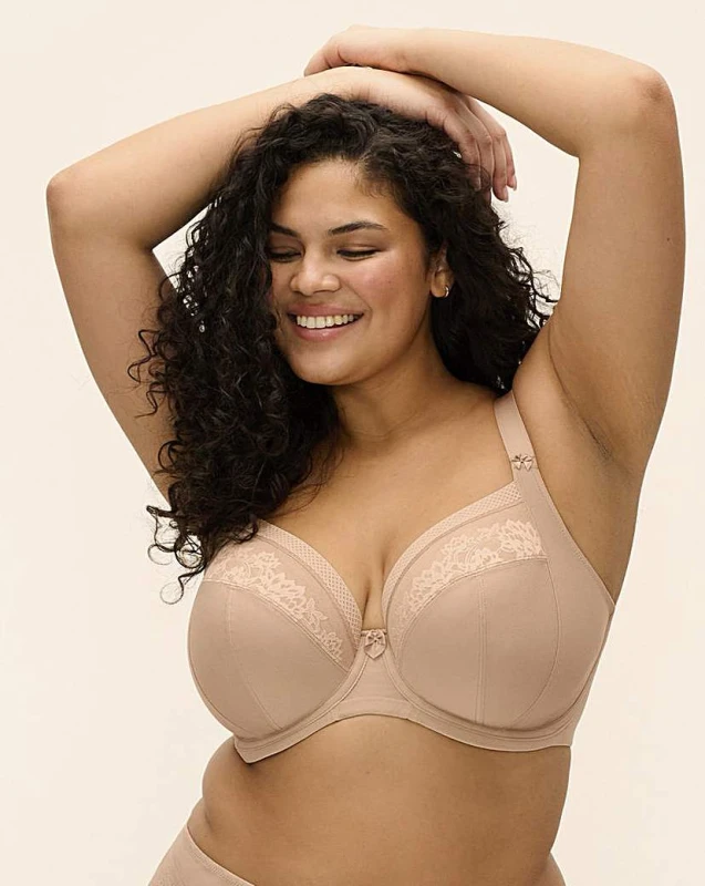 Image of Elomi Elomi Nerina Plunge Wired Bra Sahara Sahara - Elomi - Size: 36DD Sahara Female 36DD HW97909