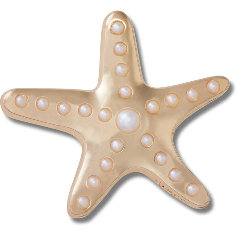 Image of Crocs Jibbitz Crocs Gold and Pearl Starfish Dore Unisex TU