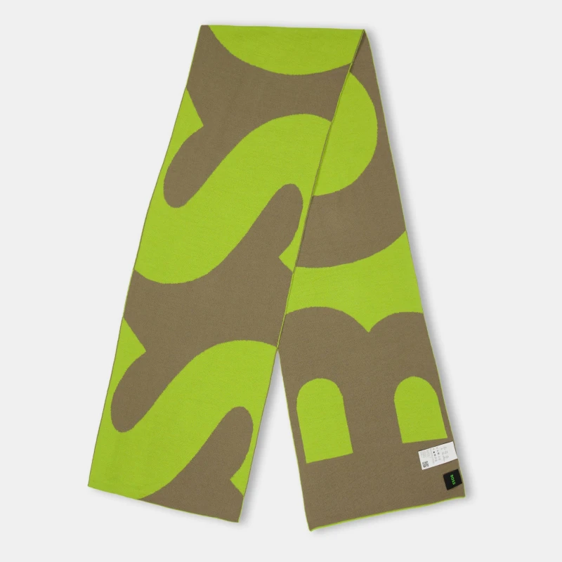 Image of Boss Mens Acro Scarf X Lightweight Scarf Light/Green male One Size