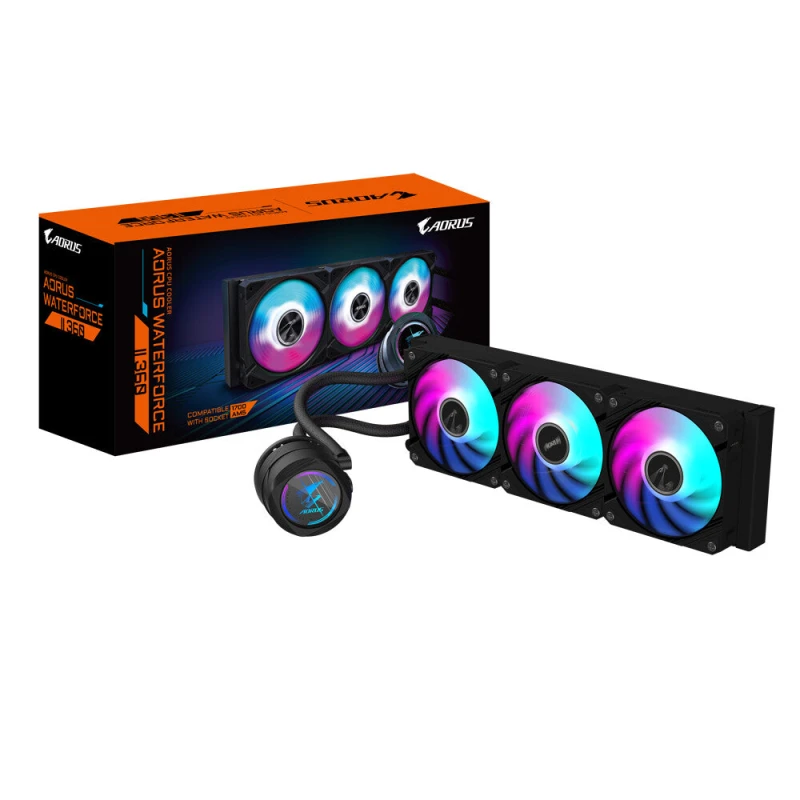 Image of Gigabyte AORUS WATERFORCE II 360 ARGB Liquid AIO Performance CPU Cooler - 360mm