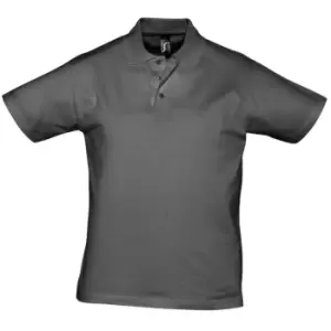 Image of SOLS Mens Prescott Jersey Short Sleeve Polo Shirt (3XL) (Dark Grey)