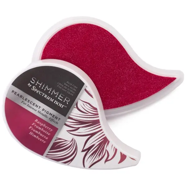 Image of Crafter's Companion Spectrum Noir Shimmer Pearl Pigment Ink Pad Red Raspberry