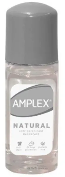 image of Amplex Natural Anti Perspirant Roll On Deodorant 50ml