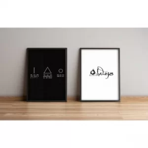 Image of 2PYSCT-011 Multicolor Decorative Framed MDF Painting (2 Pieces)