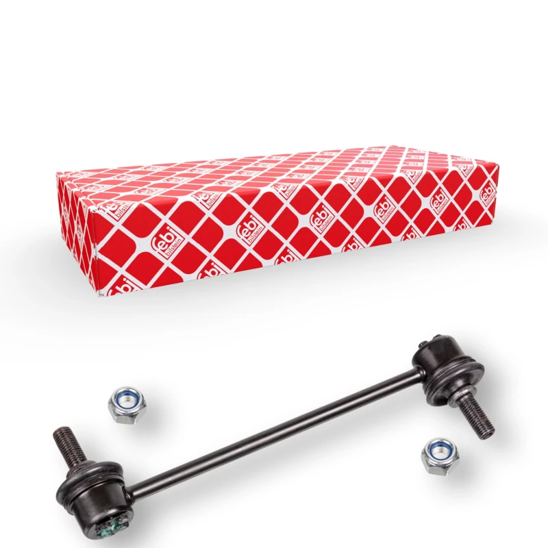 Image of FEBI BILSTEIN 19237 Anti-roll bar link OE Turbo NEW, Front Axle Right Steel Link Stabiliser (3229)