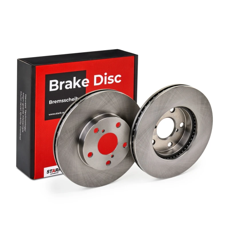Image of STARK SKBD-0020243 Brake disc Front Axle, Vented, Cast Iron, Uncoated, Untreated, without bolts/screws Cast Iron Brake Disc (82)