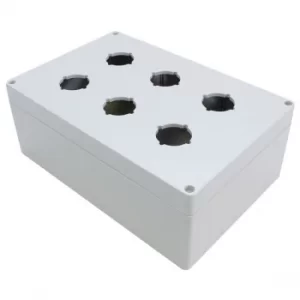 image of Hammond 1554PB6 30.5mm Pushbutton Enclosure 240x160x90mm Polycarbo...