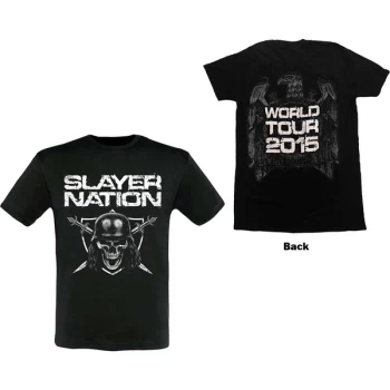 Image of Slayer - Slayer Nation 2015 Dates Unisex Large T-Shirt - Black