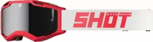Image of Shot Iris 2.0 Solid Motocross Goggles, white-red, white-red, Size One Size