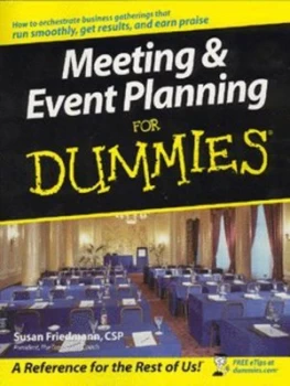 Image of Meeting and Event Planning for Dummies by Susan Friedmann Paperback