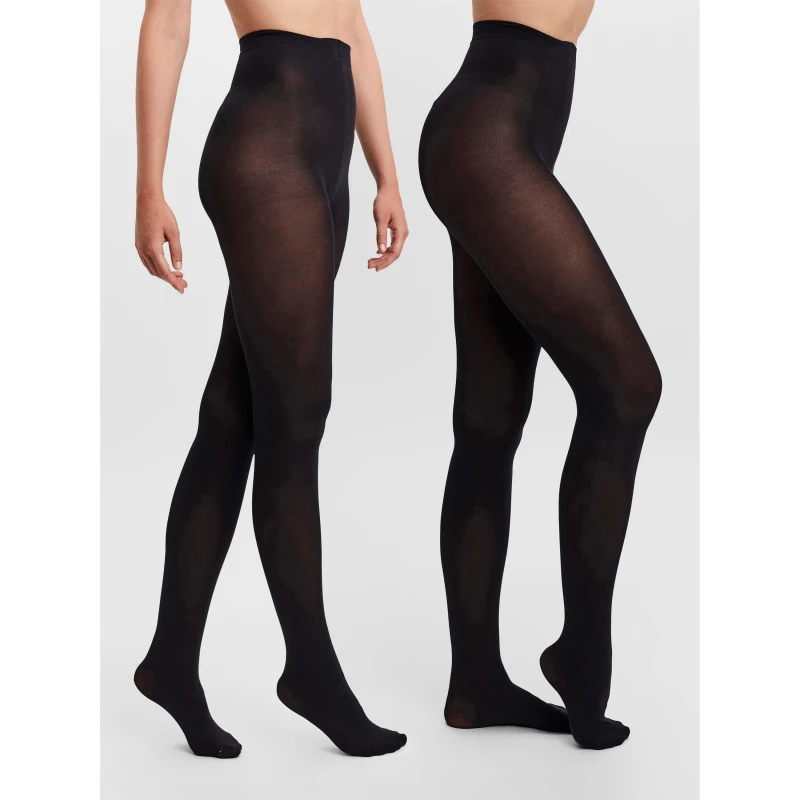 Image of Vero Moda 40 Denier Tights 2 Pack Womens - Black S - M