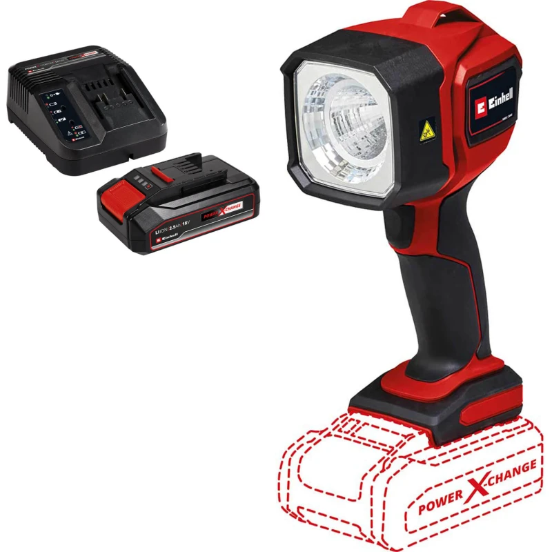 Image of Einhell TC-CL 18/350 Li 18v Cordless LED Work Light Torch TC-CL 18/350 Li Batteries: 1 x 2.5ah Li-ion