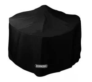 image of Bosmere Storm Black Large Round Fire Pit Cover