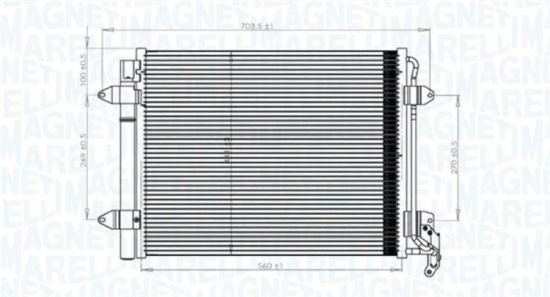 Image of MAGNETI MARELLI Air conditioning condenser MAGNETI MARELLI 350203833000