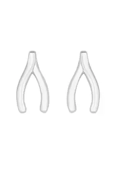 Image of Sterling Silver 925 Wish Bone Earrings