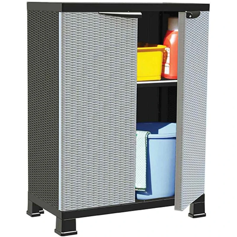 Image of VIDAXL Plastic Cabinet 68x39x92cm Rattan Design Vidaxl 8720286662274