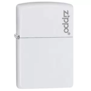 image of Zippo Logo White Matte Windproof Lighter