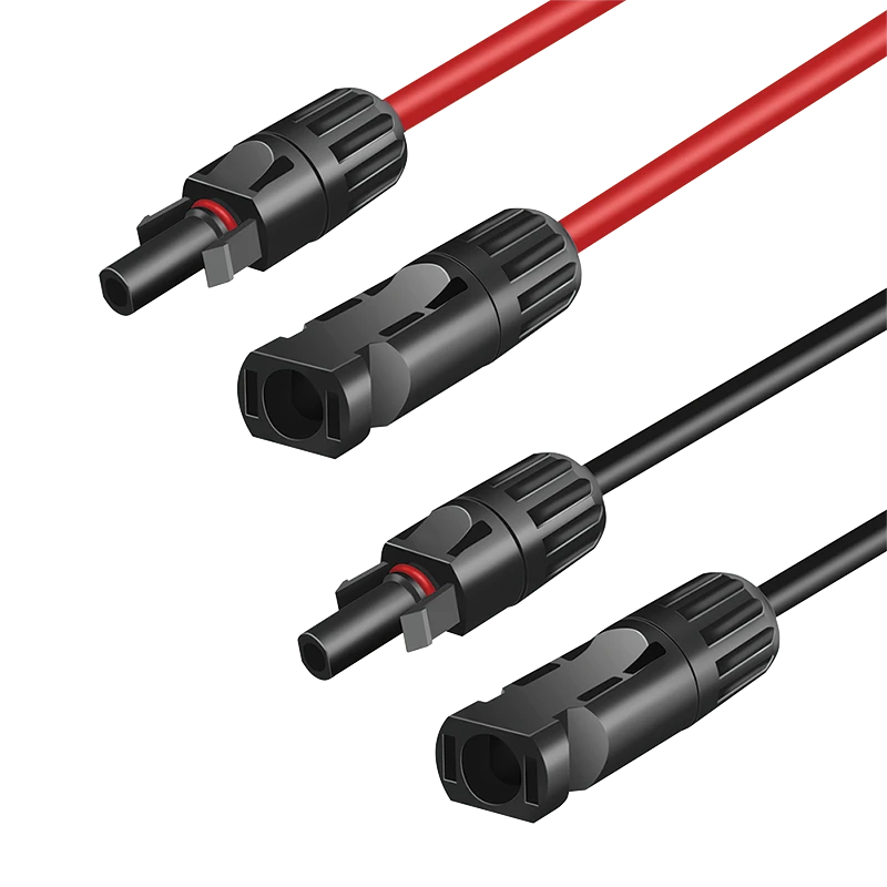 Image of LogiLink Solar extension cable set. PVC/M to PVC/F. 6mm . CU. Black &