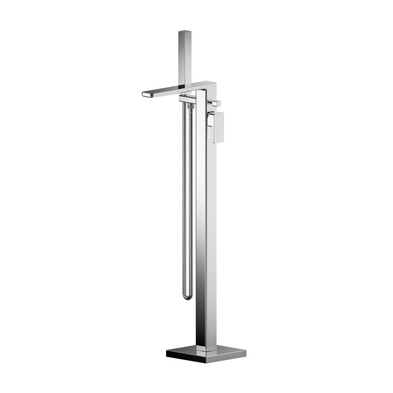 Image of Balterley Freestanding Square Bath Shower Mixer Tap Chrome Silver unisex