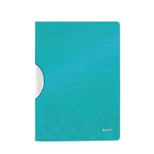 image of Leitz WOW ColorClip Poly File A4 Ice Blue Pack of 10 41850051