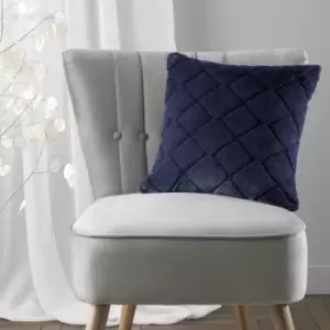Image of Catherine Lansfield Cosy Diamond Cushion Navy
