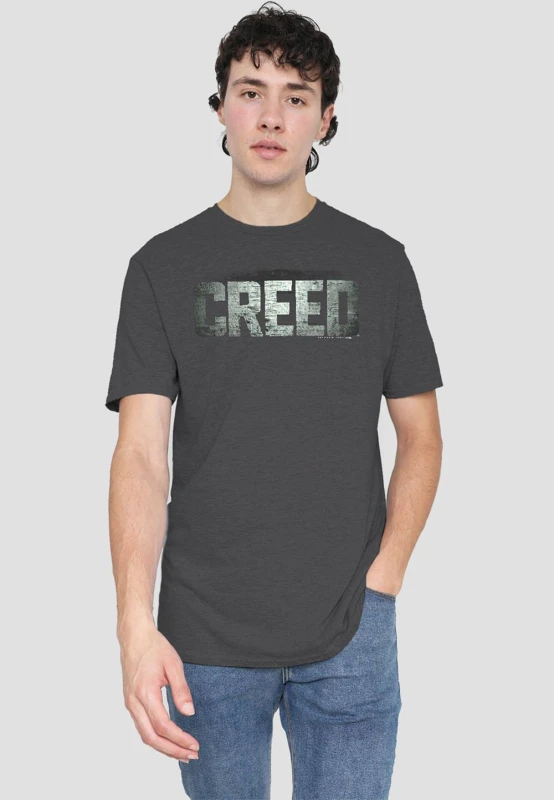 Image of CREED Creed Logo T-Shirt, Charcoal in Grey Size: 3X-Large Grey 3X-Large Unisex 0199474315359