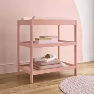 image of CuddleCo Nola Open Changing Unit, Painted Pine Blush (Pink)