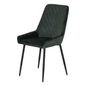 Image of Avery Set of 2 Dining Chairs, Velvet Green