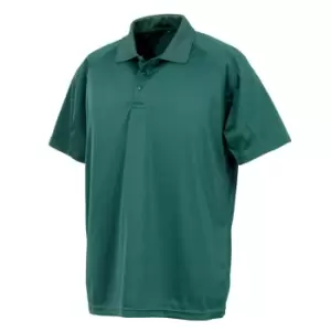 image of Spiro Impact Mens Performance Aircool Polo T-Shirt (3XL) (Bottle Green)