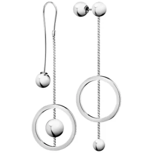 Image of Calvin Klein Unpaired Silver Stainless Steel Ladies Earrings KJ9VME000100