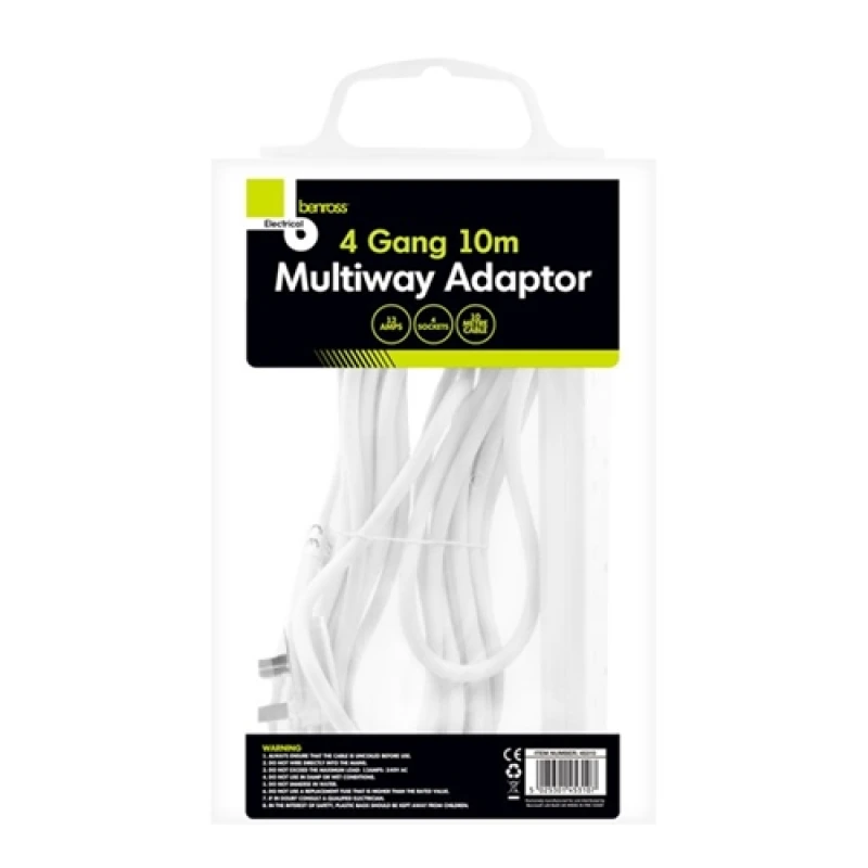 Image of Benross 4 Way 10m Extension Lead - 13A