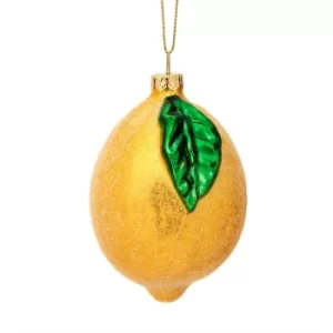 image of Shimmering Lemon Shaped Bauble