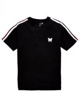 Image of Good For Nothing Boys Taped Short Sleeve T-Shirt - Black, Size 13-15 Years