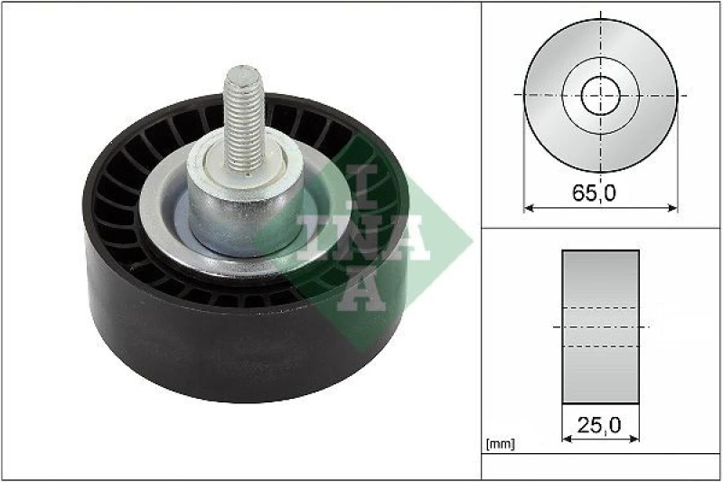 Image of Deflection / guide pulley, V-ribbed belt INA 532 0886 10