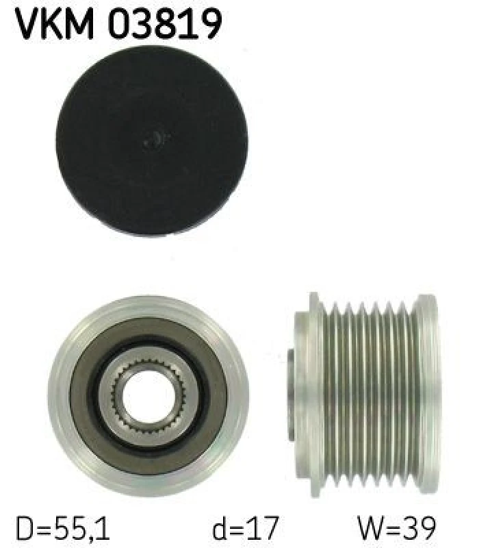 Image of SKF Alternator clutch pulley SKF VKM 03819