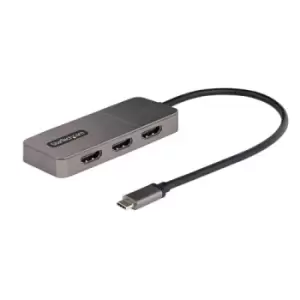 Image of StarTech.com 3-Port USB-C MST Hub - USB Type-C to 3x HDMI Multi-Monitor Adapter for Laptop - Triple HDMI up to 4K 60Hz with DP 1.4 Alt Mode & DSC - HD