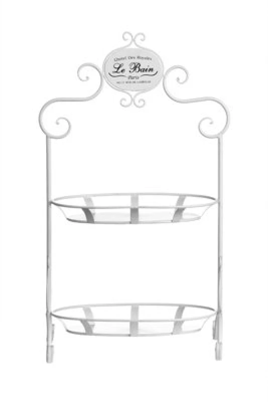 Image of Premier Housewares Le Bain 2 Tier Stand Cream