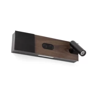 Image of Magos Integrated LED Reading Light Wall Light Brown, 2700K