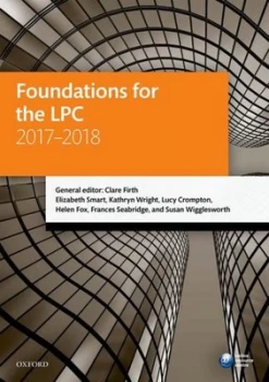 Image of Foundations for the Lpc 2017-2018 by Clare Firth Book