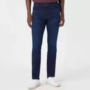 Image of Wrangler Texas Logo-Patched Slim Fit Denim Jeans - W36/L32