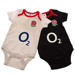 Image of England RFU 2 Pack Bodysuit 12/18 mths GR