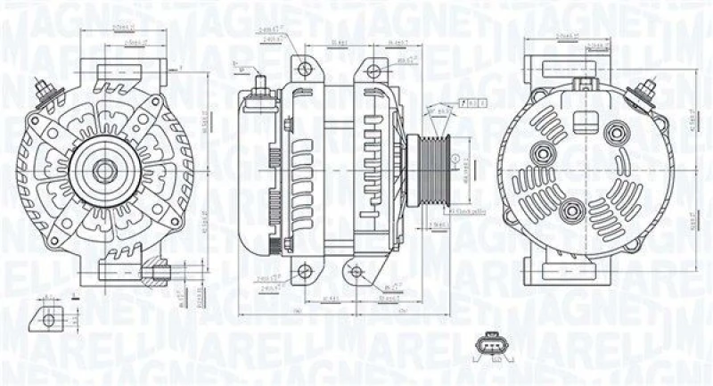 Image of MAGNETI MARELLI Alternator MAGNETI MARELLI 063735749010