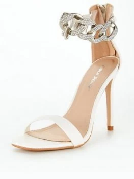 image of Public Desire Iced Heeled Sandal - White