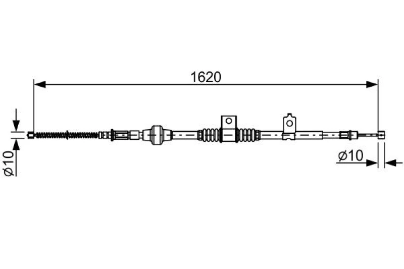 Image of Bosch 1 987 482 521 Brake Cable 1620mm Cable,parking brake (124)